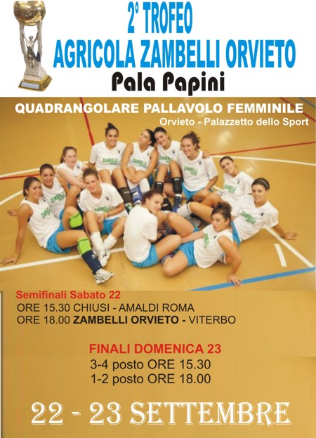 Volley Femminile: 2° Trofeo “Agricola Zambelli Orvieto”