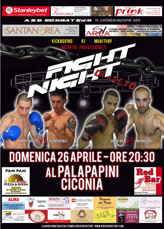 Figh Night Orvieto. Al PalaPapini la grande kickboxing