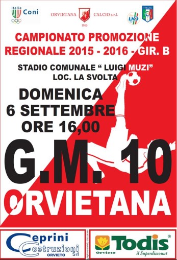 Campionato al via: per l’Orvietana esordio in casa con il GM10 (ore 16)