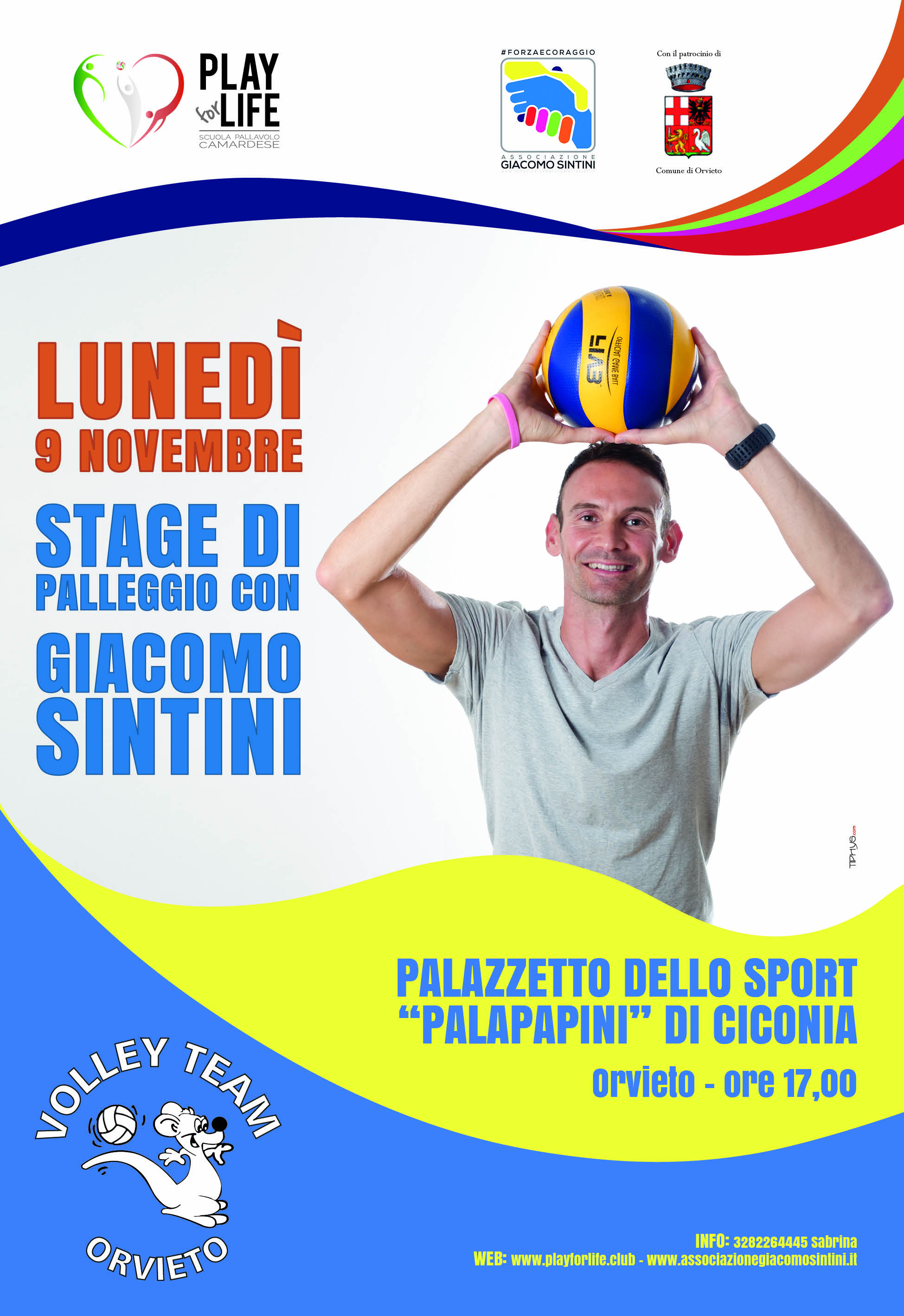Giacomo “Jack” Sintini a Orvieto per uno stage insieme al Volley Team