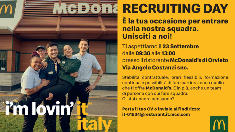 Recruiting Day per il Mc Donald’s di Orvieto